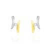 Boucles D'oreilles Pendantes Ascagne Or Bicolore Oxyde De Zirconium