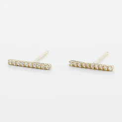 Boucles D'oreilles Pendantes Priscilla Or Jaune Oxyde De Zirconium