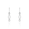Boucles D'oreilles Pendantes Carla Argent Blanc Oxyde De Zirconium