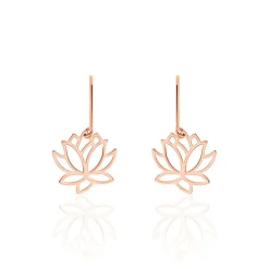 Boucles D'oreilles Pendantes Rosita Argent Rose
