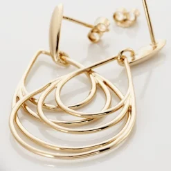 Boucles D'oreilles Pendantes Jenyfer Plaqué Or Jaune