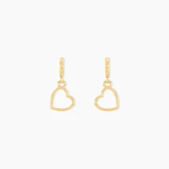 Boucles D'oreilles Pendantes Anne-maudae Pendantes Coeurs Or Jaune