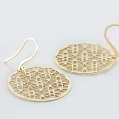 Boucles D'oreilles Pendantes Caterina Or Jaune