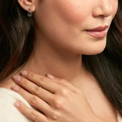 Boucles D'oreilles Pendantes Paz Argent Blanc