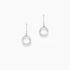 Boucles D'oreilles Pendantes Circus Argent Blanc Oxyde De Zirconium