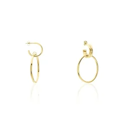Boucles D'oreilles Pendantes Juhani Acier Jaune
