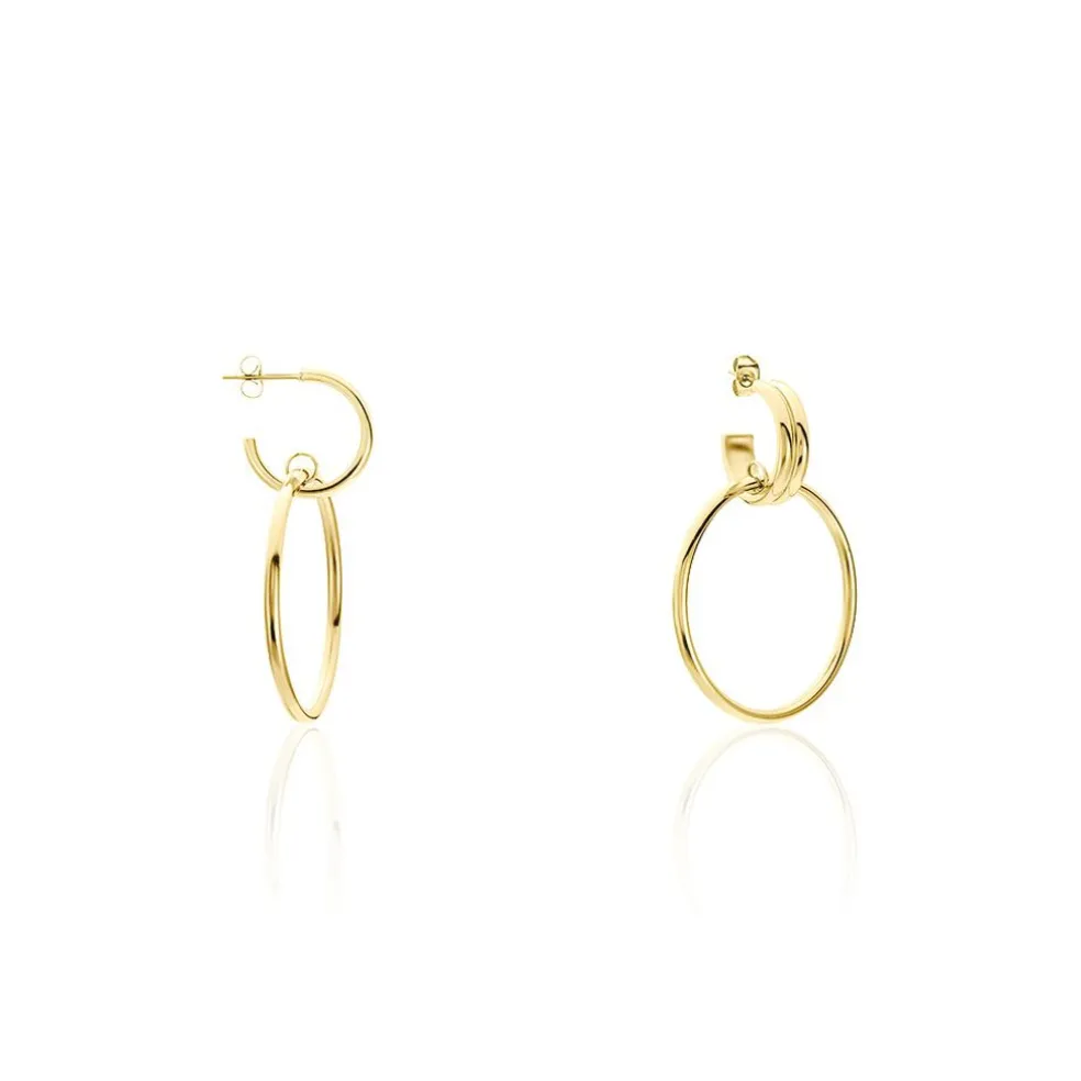 Boucles D'oreilles Pendantes Juhani Acier Jaune