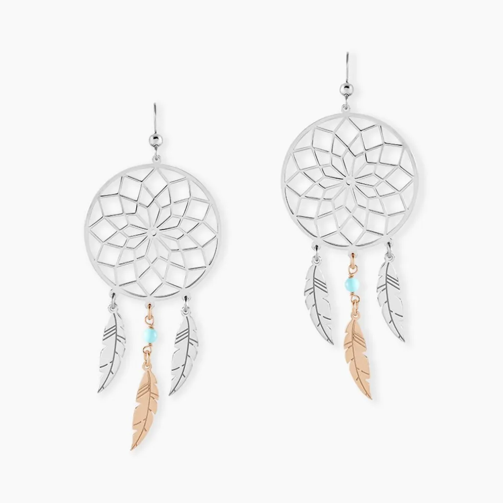 Boucles D'oreilles Pendantes Misalie Argent Blanc