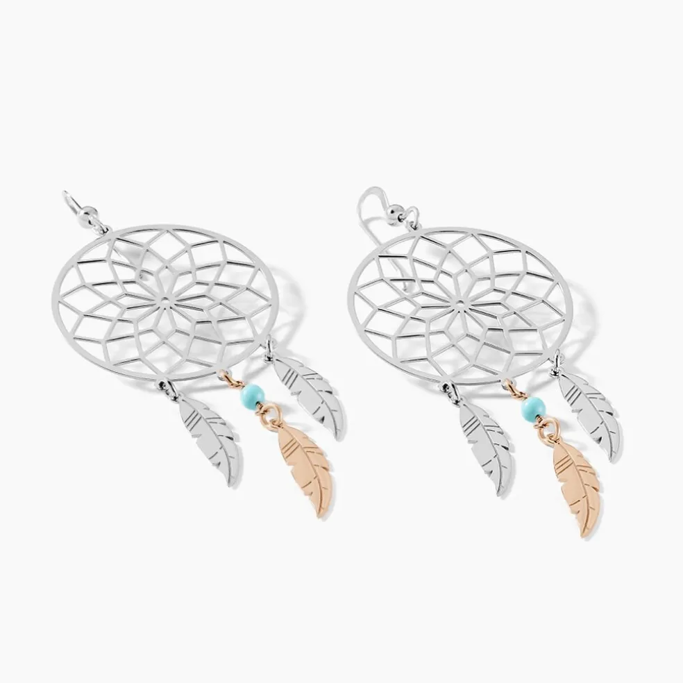 Boucles D'oreilles Pendantes Misalie Argent Blanc