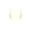 Boucles D'oreilles Pendantes Or Jaune Nahia Oxydes De Zirconium