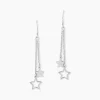 Boucles D'oreilles Pendantes Juliette Argent Blanc