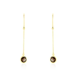 Boucles D'oreilles Pendantes Arenale Or Jaune Quartz