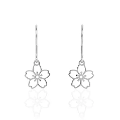 Boucles D'oreilles Pendantes Lucrezia Argent Blanc