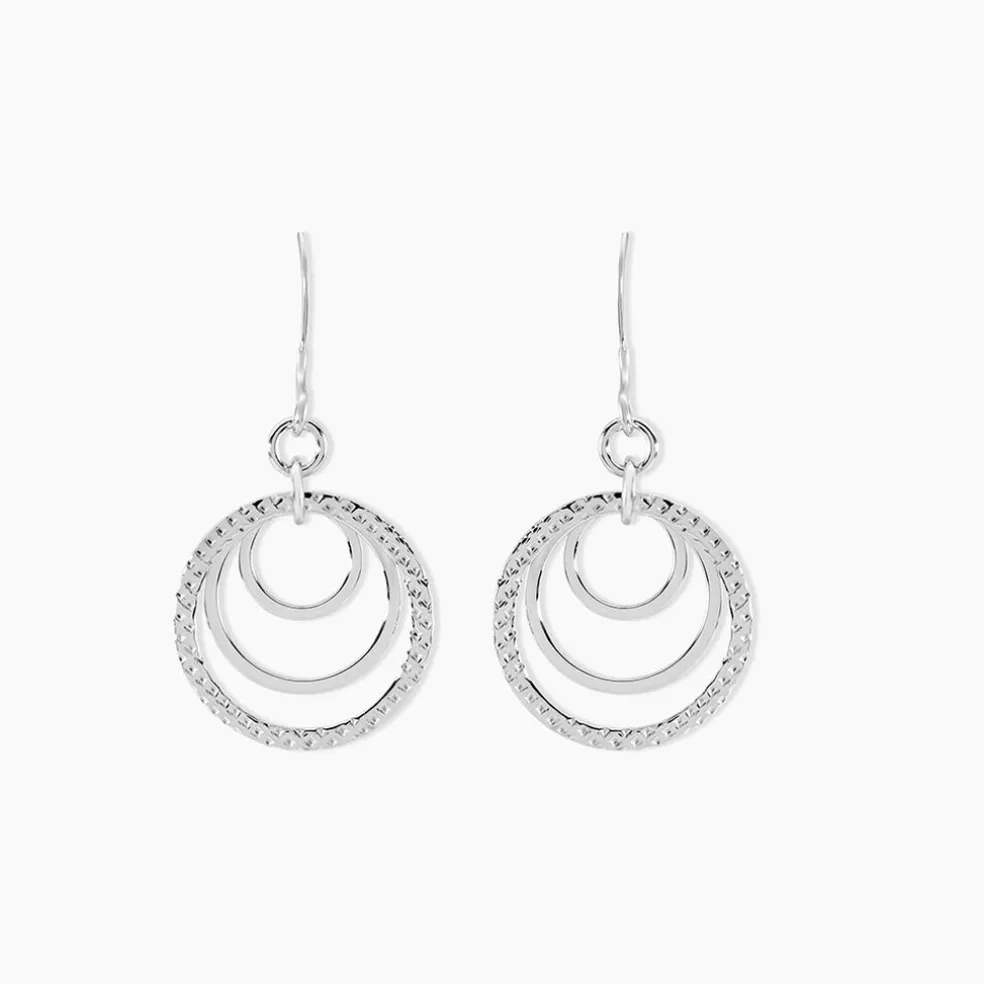 Boucles D'oreilles Pendantes Lilia Argent Blanc