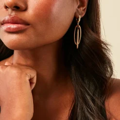 Boucles D'Oreilles Pendantes Francisek Or Jaune