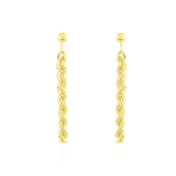 Boucles D'oreilles Pendantes Jerry Corde Or Jaune