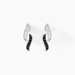 Boucles D'oreilles Pendantes Sylvie Argent Blanc Oxyde De Zirconium