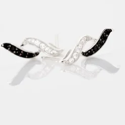 Boucles D'oreilles Pendantes Sylvie Argent Blanc Oxyde De Zirconium