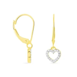 Boucles D'oreilles Pendantes Ursa Or Jaune Diamant