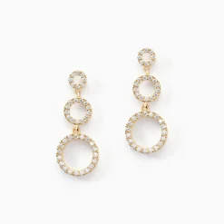 Boucles D'oreilles Pendantes Camron Or Jaune Oxyde De Zirconium