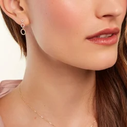 Boucles D'oreilles Pendantes Camron Or Jaune Oxyde De Zirconium