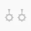 Boucles D'oreilles Pendantes Teana Argent Blanc Oxyde De Zirconium