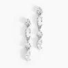 Boucles D'oreilles Pendantes Argent Blanc Shiny Nights Oxyde