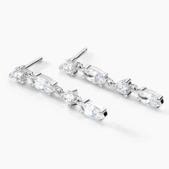 Boucles D'oreilles Pendantes Argent Blanc Shiny Nights Oxyde