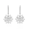 Boucles D'oreilles Pendantes Italane Or Blanc Diamant