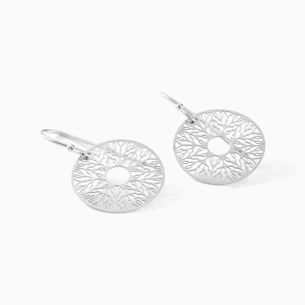 Boucles D'oreilles Pendantes Lauretta Argent Blanc