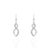Boucles D'oreilles Pendantes Odile Argent Blanc Oxyde De Zirconium