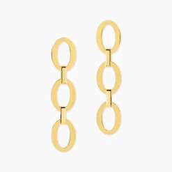 Boucles D'oreilles Pendantes Sprita Acier Doré