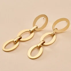 Boucles D'oreilles Pendantes Sprita Acier Doré