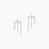 Boucles D'oreilles Pendantes Marsala Argent Blanc Oxyde De Zirconium