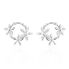 Boucles D'oreilles Pendantes Elinia Argent Blanc Oxyde De Zirconium