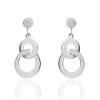 Boucles D'oreilles Pendantes Anjeza Argent Blanc