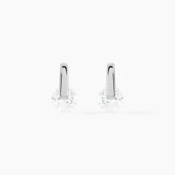 Boucles D'oreilles Pendantes Vera Argent Blanc Oxyde De Zirconium
