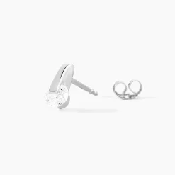 Boucles D'oreilles Pendantes Vera Argent Blanc Oxyde De Zirconium