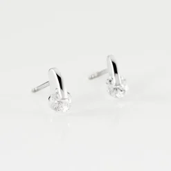 Boucles D'oreilles Pendantes Vera Argent Blanc Oxyde De Zirconium