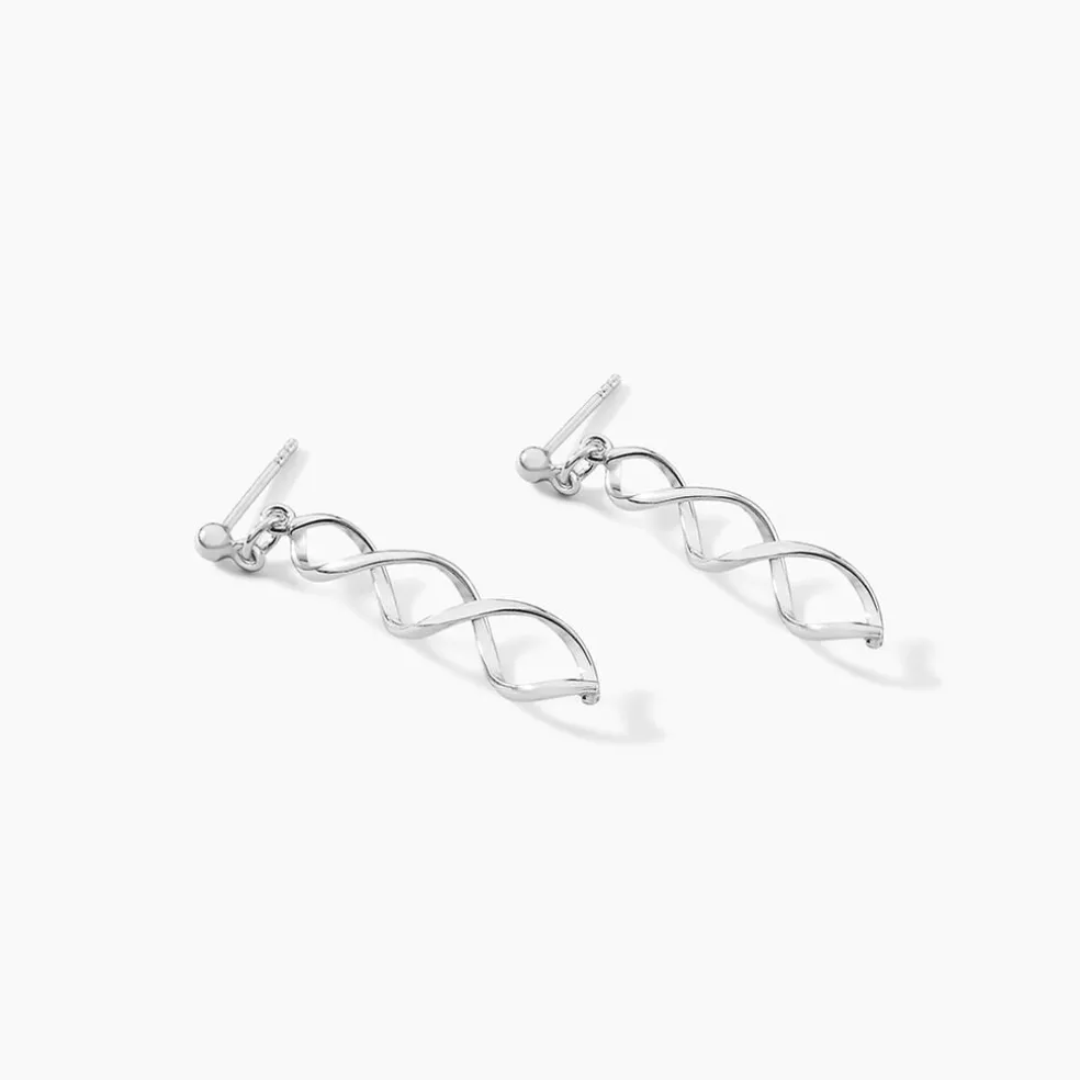 Boucles D'oreilles Pendantes Jolanda Argent Blanc