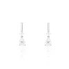 Boucles D'oreilles Pendantes Eowyn Argent Blanc Oxyde De Zirconium