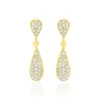 Boucles D'oreilles Pendantes Reiko Or Jaune Oxyde De Zirconium