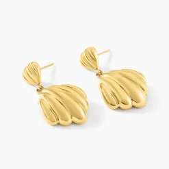 Boucles D'oreilles Pendantes Dila Acier Jaune