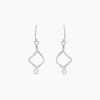 Boucles D'oreilles Pendantes Louison Argent Blanc