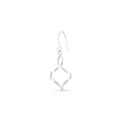 Boucles D'oreilles Pendantes Louison Argent Blanc