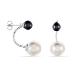 Boucles D'oreilles Pendantes Alyson Argent Blanc Céramique