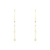 Boucles D'oreilles Pendantes Otso Or Jaune Oxyde De Zirconium