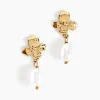 Boucles D'oreilles Pendantes Audley Or Jaune Perle De Culture