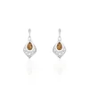 Boucles D'oreilles Pendantes Doralyn Argent Blanc Ambre