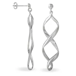 Boucles D'oreilles Pendantes Jolanda Argent Blanc